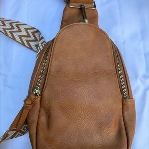 Anthropologie Urban Originals Sling Bag Tan